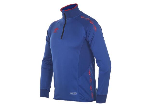 UMBRO UX-1 Half Zip jr Blå/Rød 116 Treningsgenser med glidelås 